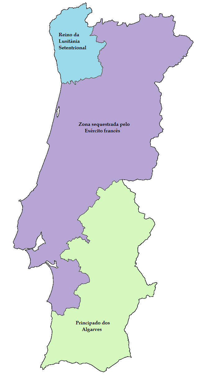 Resultado de imagen de mapa reparto portugal godoy napoleón